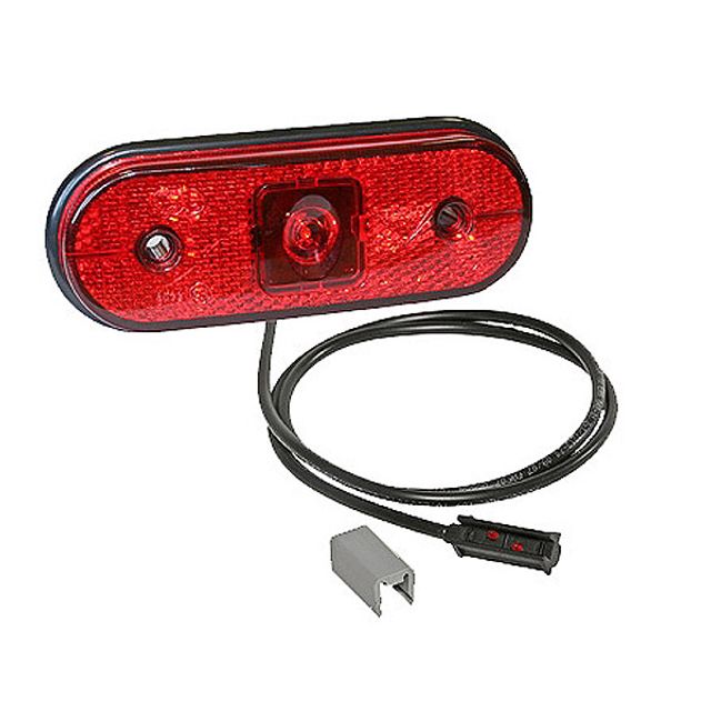 ASPÖCK Positionsleuchte LED rot 24V Unipoint P&R Einbau 3.5m