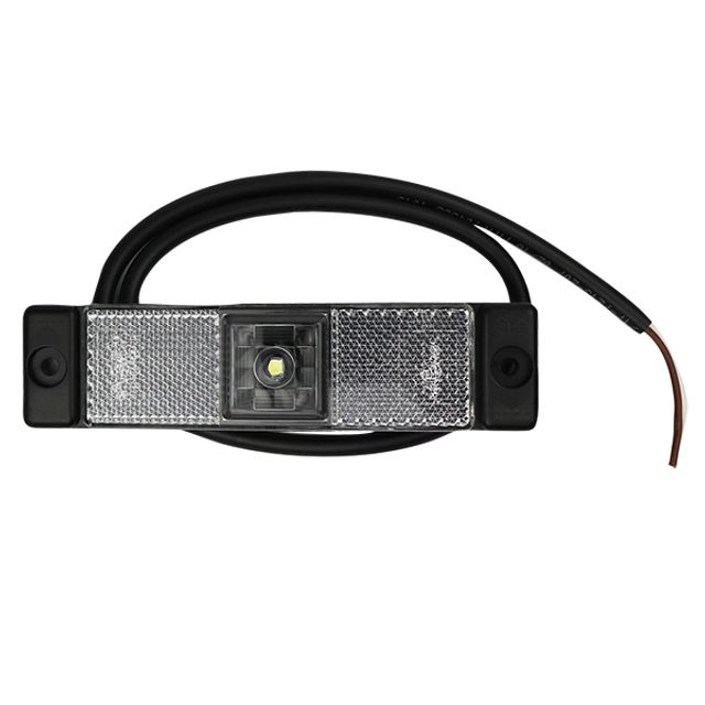 ASPÖCK Positionsleuchte vorne LED weiss, mit Rückstrahler