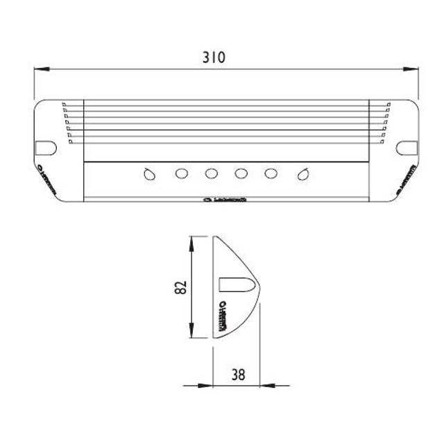 LED Umfeldbeleuchtung Scenelite SI6-6-3MV 10-32 V 18 W 1872 Lumen grau