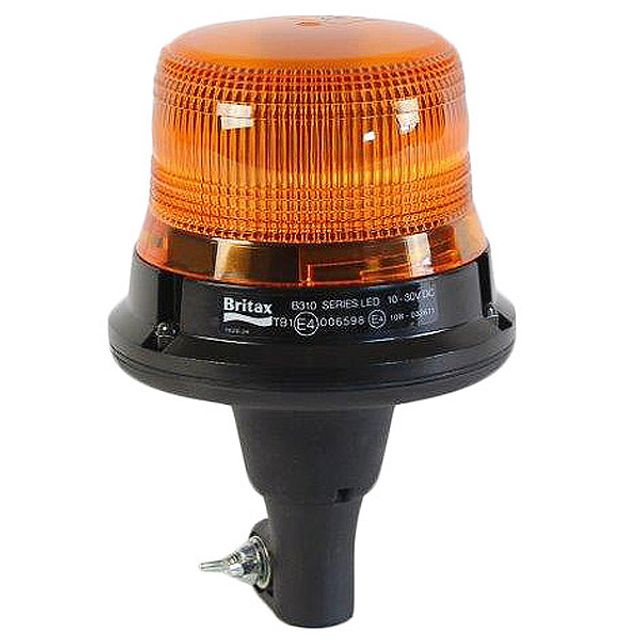 LED-Doppelblitz-Leuchte orange,flexib.Adaptersockel