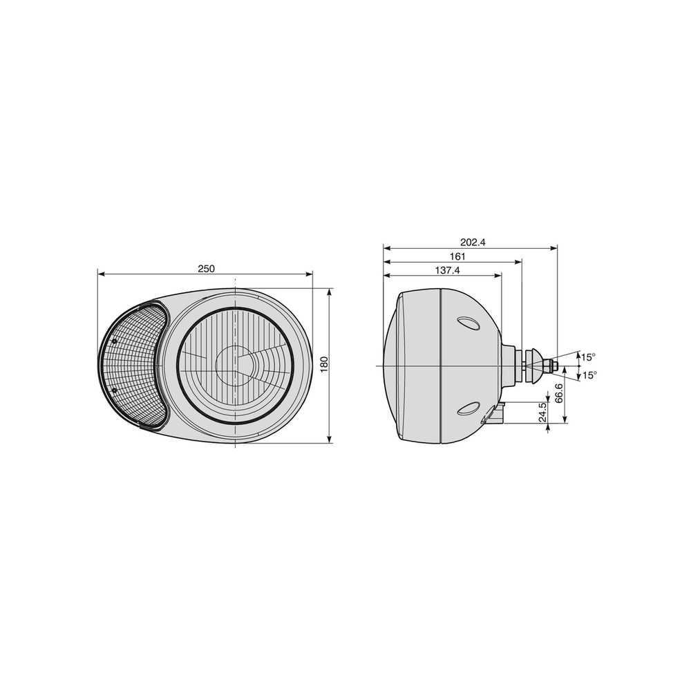 COBO Scheinwerfer mit Blinker weiss 12V, Bild 6
