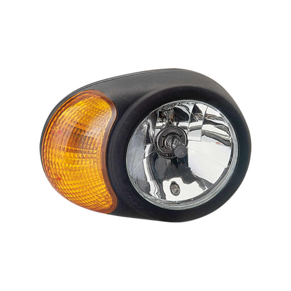 COBO Scheinwerfer mit Blinker orange 12V H4 IP66 IPX9K rechts 250 x 180 mm
