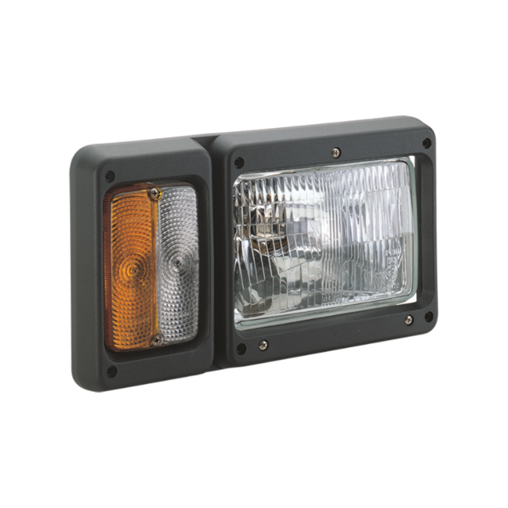 COBO Scheinwerfer mit Blink- Positionsleuchte 12V R2 rechts 304 x 170 mm