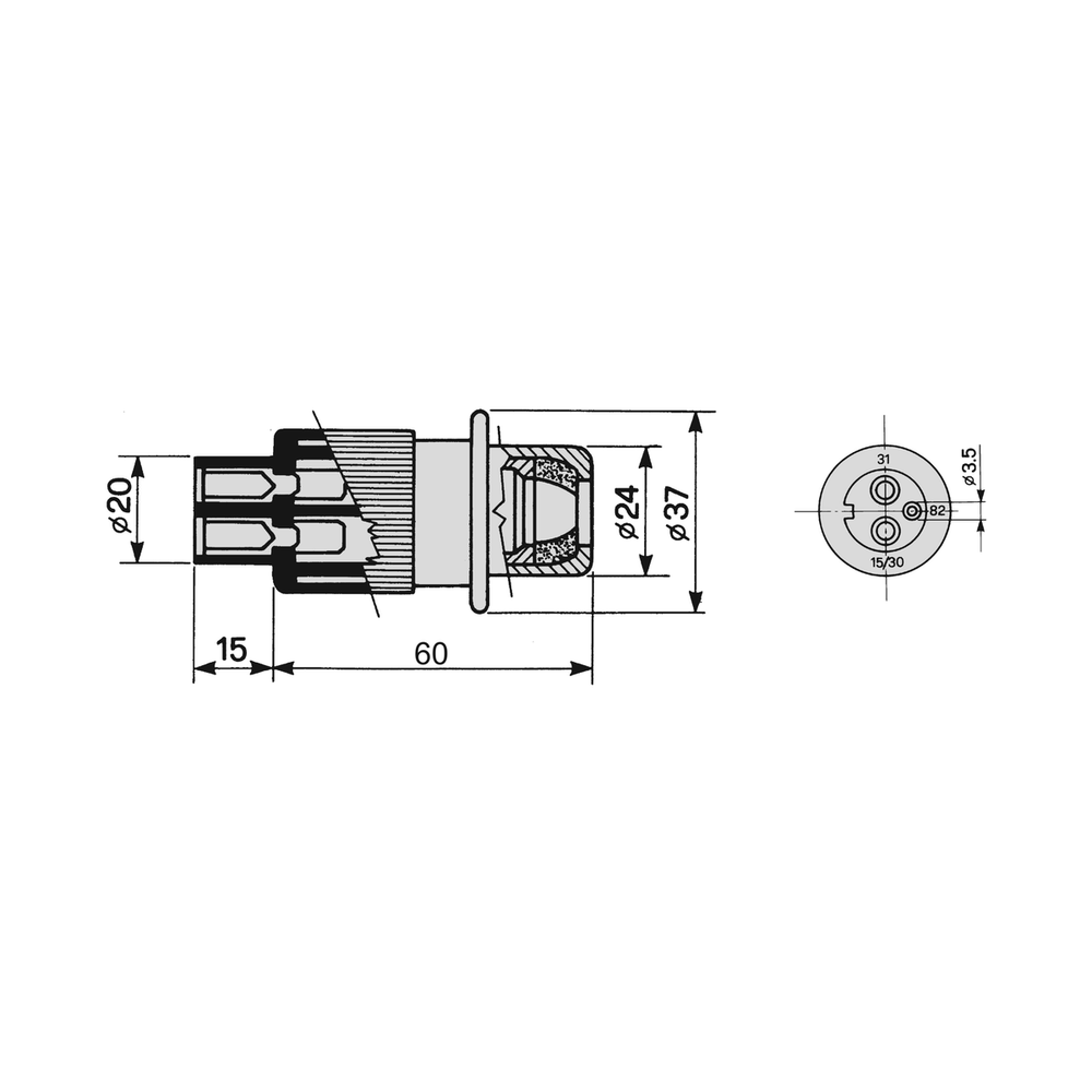 COBO Stecker 12V / 24V 3-pol 2 x 25A 2-CO1028157, Bild 3