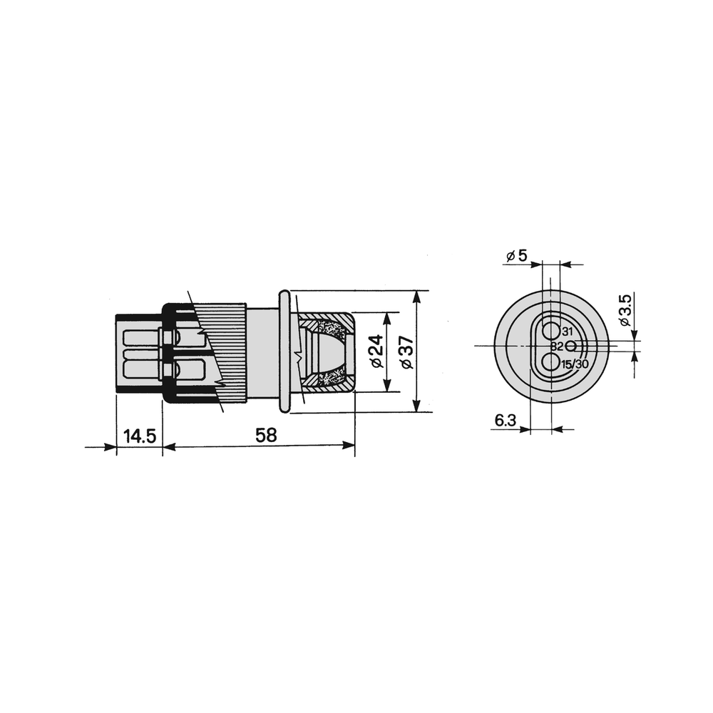 COBO Stecker 12V / 24V 3-pol 2 x 25A 2-CO1028168, Bild 2