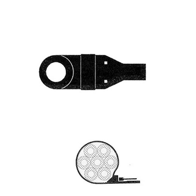 Kabelband mit gerade Oese schwarz L= 200mm B= 4.8mm