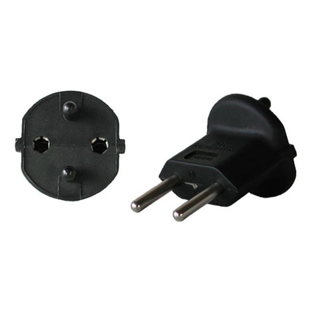 Schuko Fixadapter / CH 2-fach ohne Erdung, Bild 2