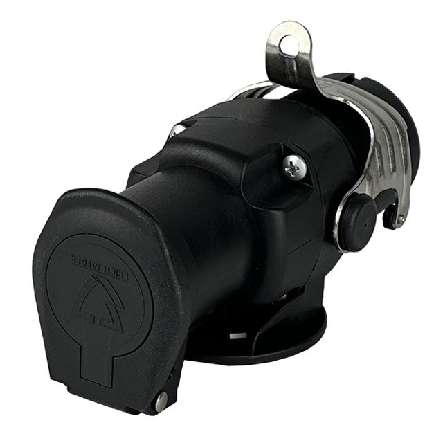 Kurzadapter mit 15P/24V Stecker (ISO 12098) und 7P/24V Steckdose (ISO 1185)
