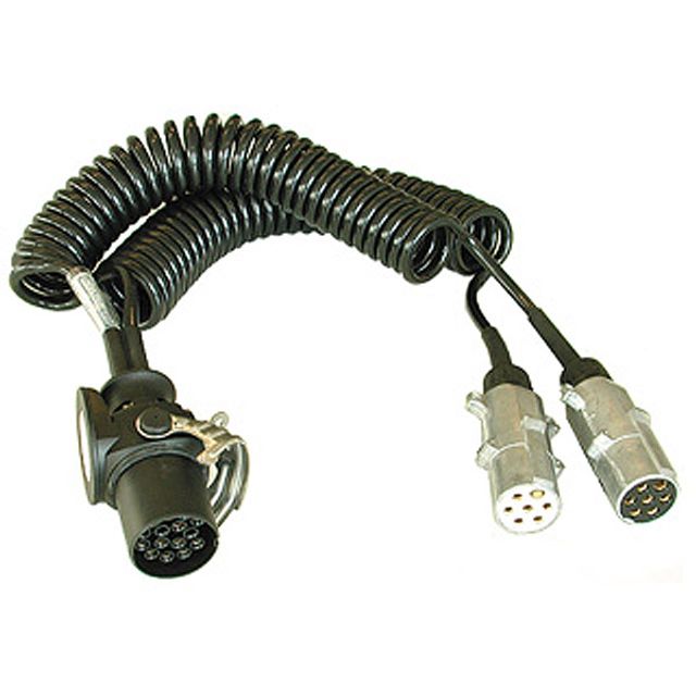Adapter-Spiralleitung 15/2x7-polig
