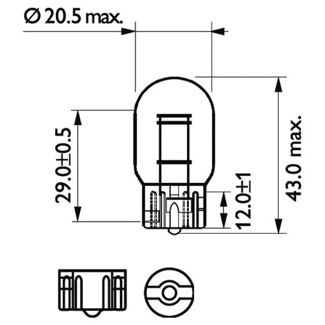 PHILIPS Glassockellampe 12V 21/5W, Bild 2