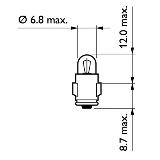 PHILIPS NARVA Anzeigelampe 12V 2W, Bild 2