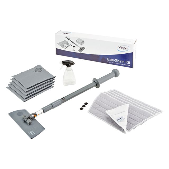 Vikan Easyshine Kit mit flexiblem Mopphalter, Grau