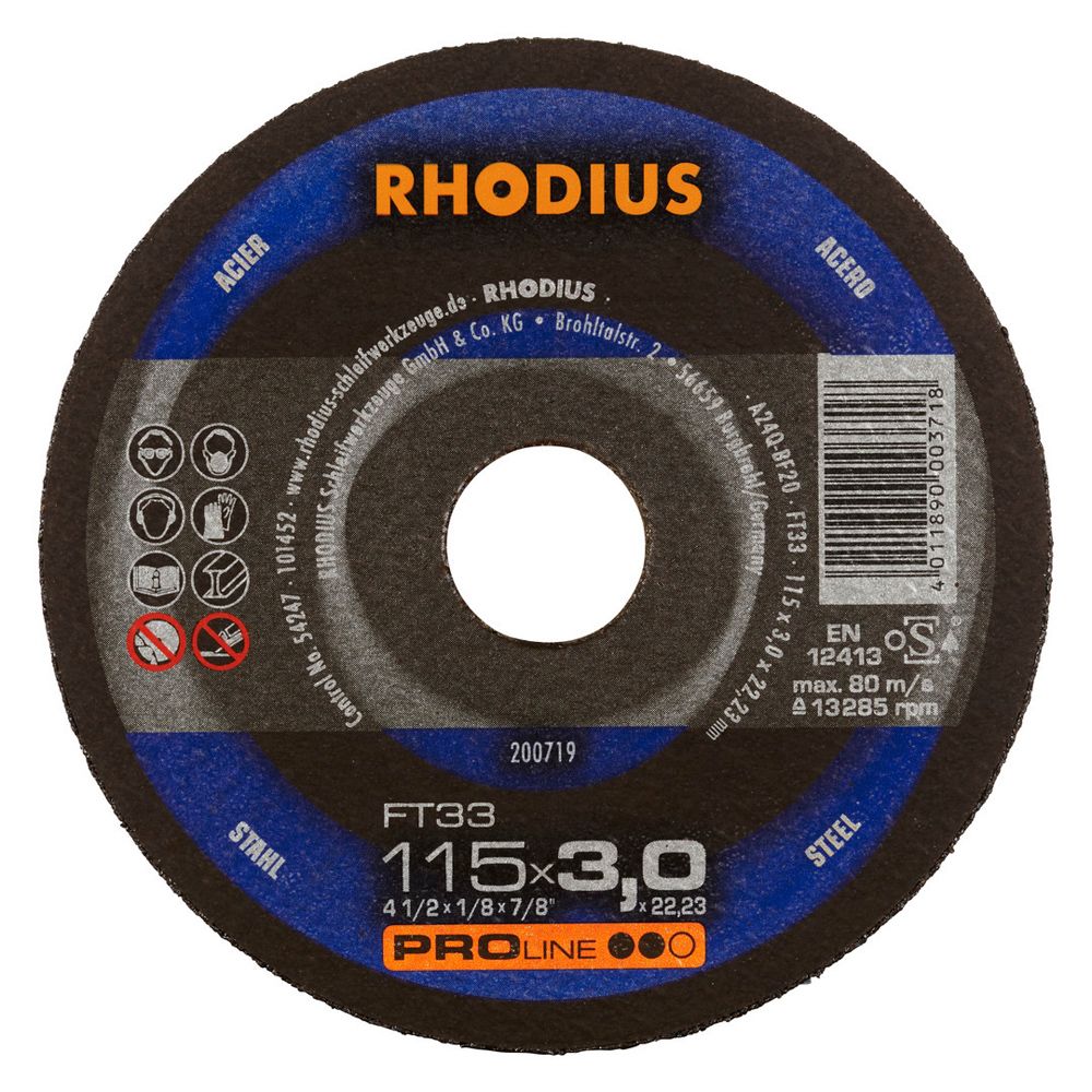 RHODIUS Freihandtrennscheibe FT33