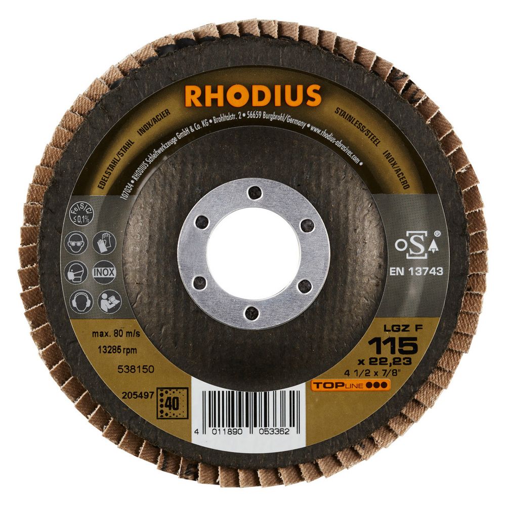 RHODIUS Fächerschleifscheibe LGZ F, Bild 2