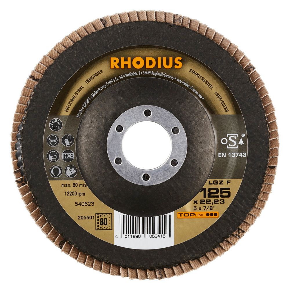 RHODIUS Fächerschleifscheibe LGZ F, Bild 7