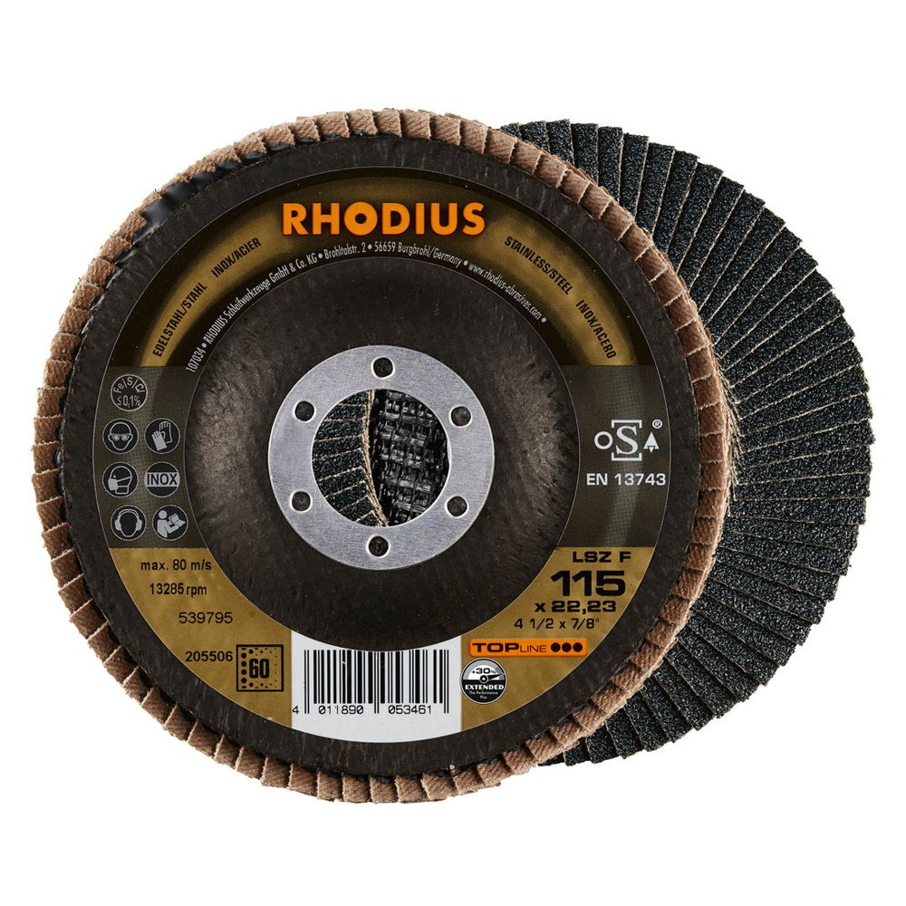 RHODIUS Fächerschleifscheibe LSZ F EXTENDED