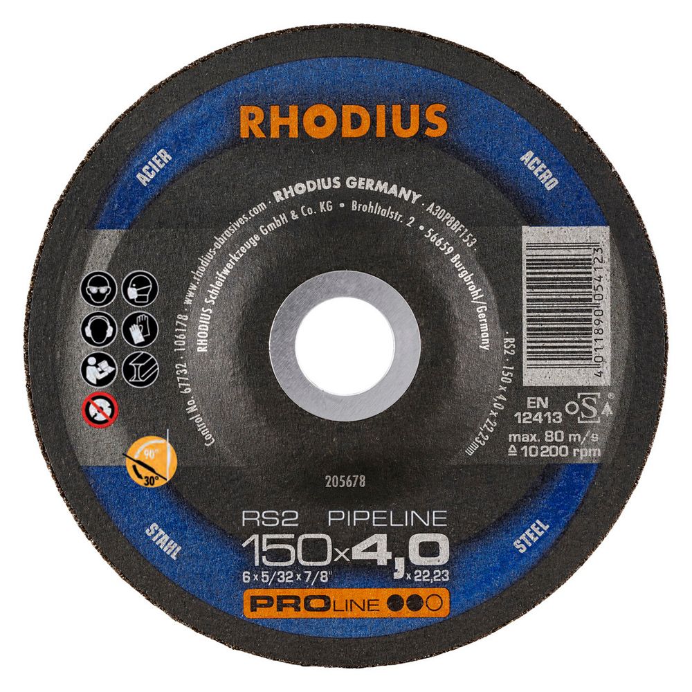 RHODIUS Schruppscheibe RS2 PIPELINE Stahl 115 bis 180 mm x 4 mm, Bild 4