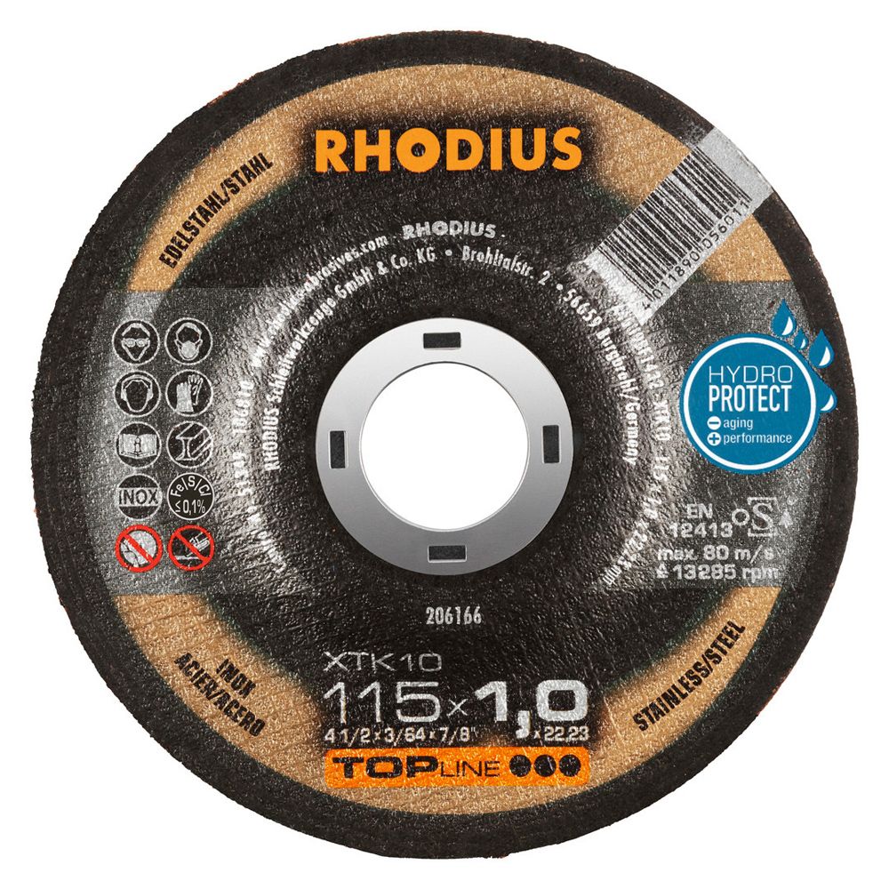 RHODIUS Extradünne Trennscheibe XTK10 115x1.0x22.23
