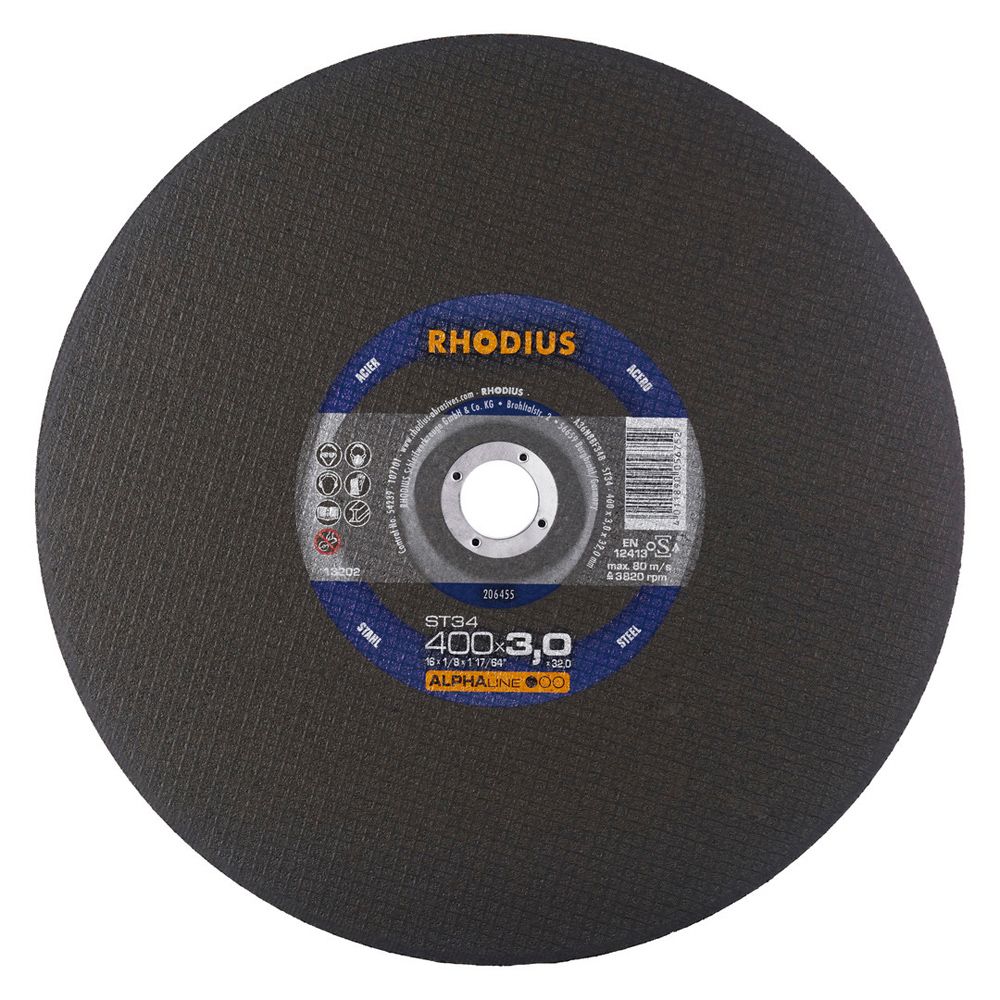 RHODIUS Stationäre Trennscheibe ST34 ALPHAline für Stahl Kappsäge Ø 300–400 mm, Bild 5