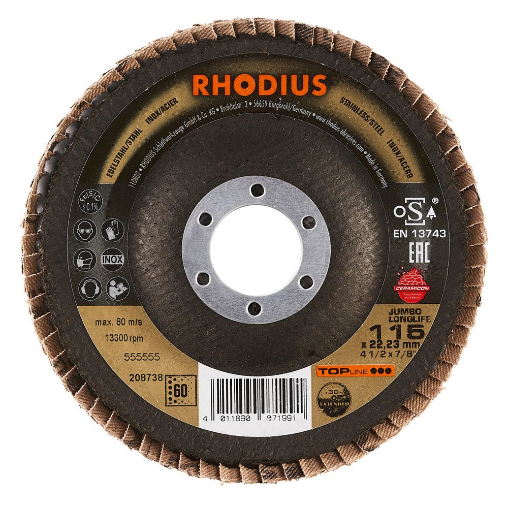 RHODIUS Fächerschleifscheibe JUMBO LONGLIFE EXTENDED, Bild 2