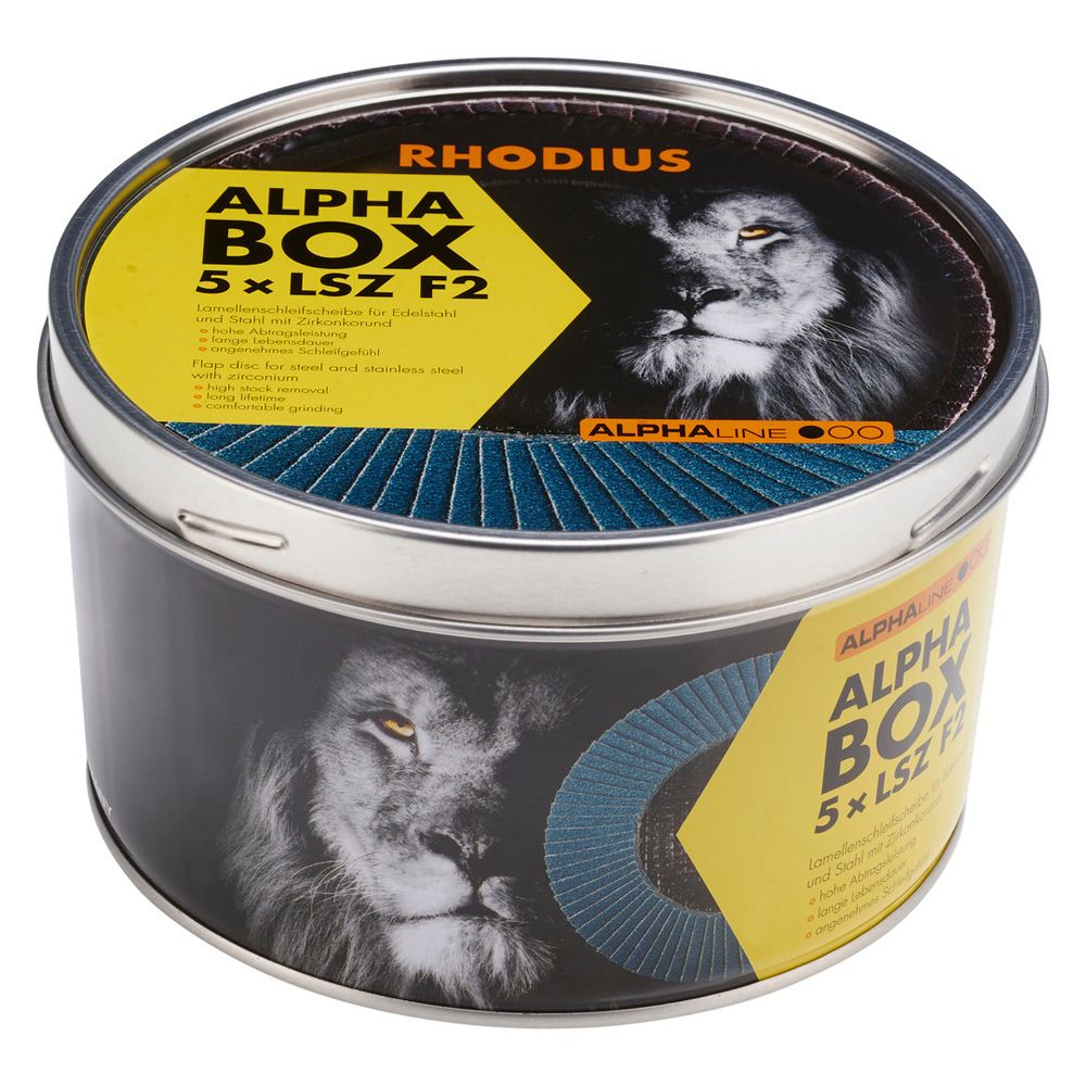 RHODIUS Fächerschleifscheibe LSZ F2 BOX