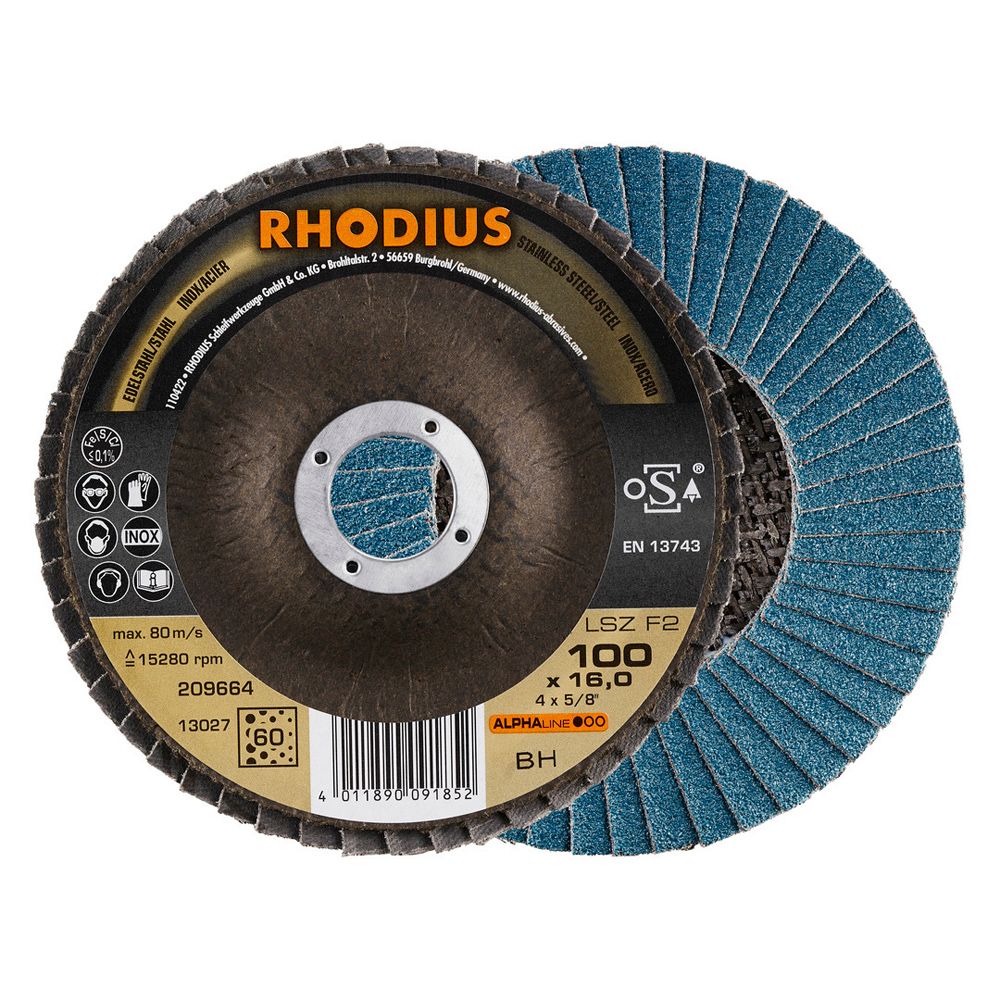 RHODIUS Fächerschleifscheibe LSZ F2