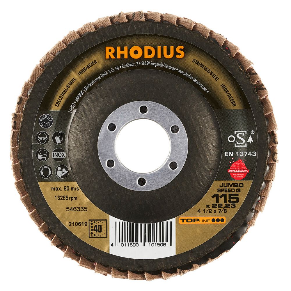 RHODIUS Fächerschleifscheibe JUMBO SPEED G, Bild 2