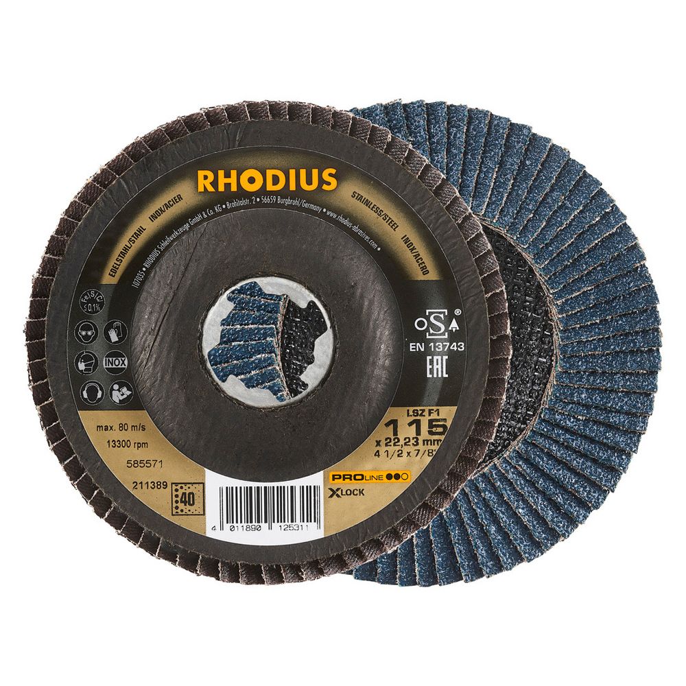 RHODIUS Fächerschleifscheibe LSZ F1 X-LOCK, Bild 9