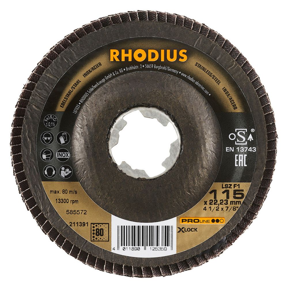 RHODIUS Fächerschleifscheibe LSZ F1 X-LOCK, Bild 2