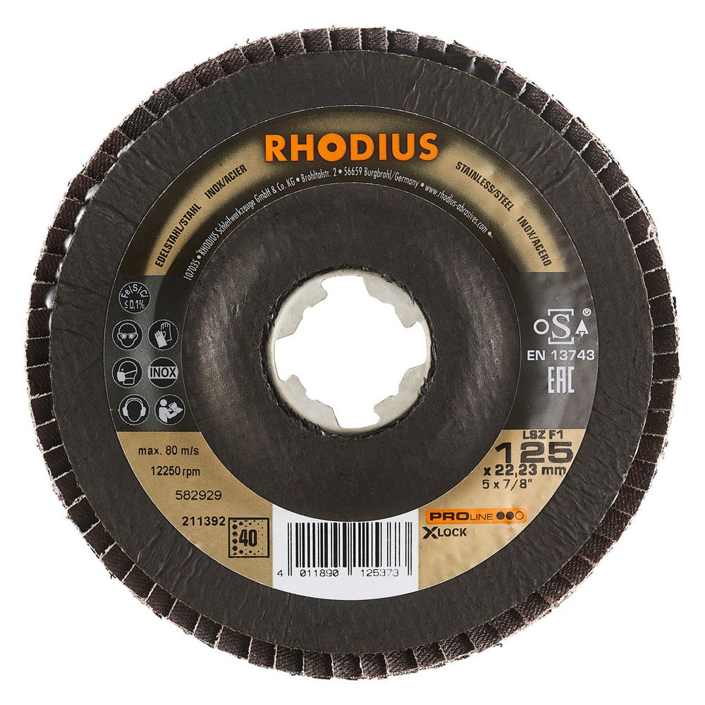 RHODIUS Fächerschleifscheibe LSZ F1 X-LOCK, Bild 6