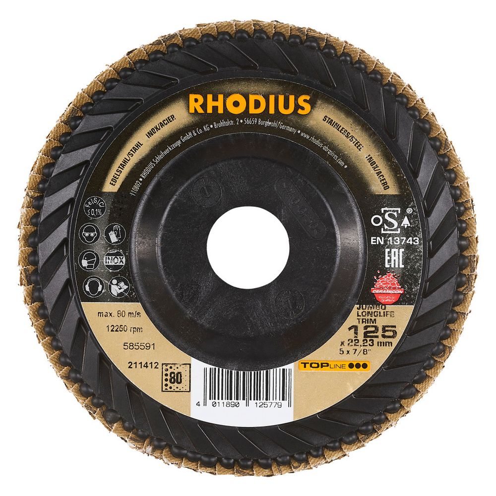 RHODIUS Fächerschleifscheibe JUMBO LONGLIFE TRIM, Bild 7