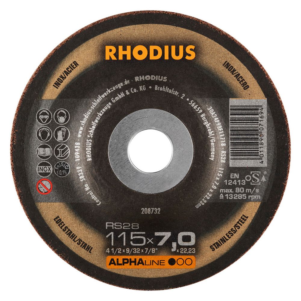 RHODIUS Schruppscheibe RS28 PACK à 5 Stk. 115x7.0x22.23