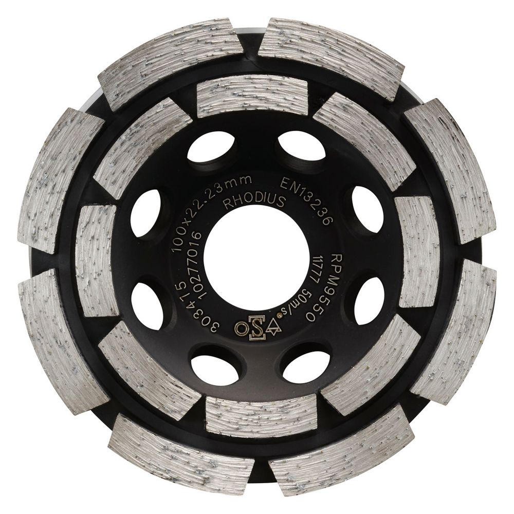 RHODIUS Diamantschleiftopf DS10 PROline für Beton Ø 100 bis 180 mm 22,23 mm oder M14, Bild 3