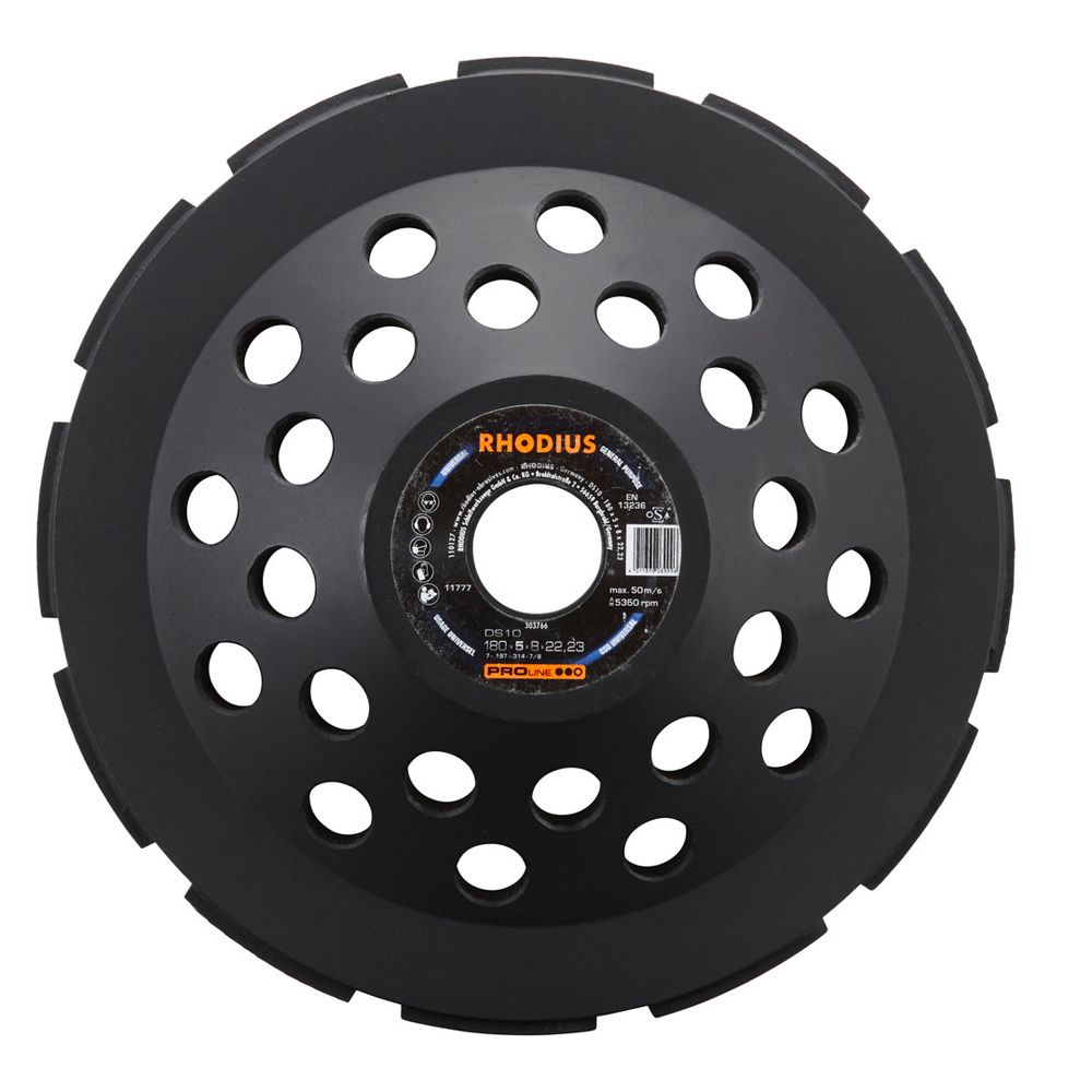 RHODIUS Diamantschleiftopf DS10 PROline für Beton Ø 100 bis 180 mm 22,23 mm oder M14, Bild 8