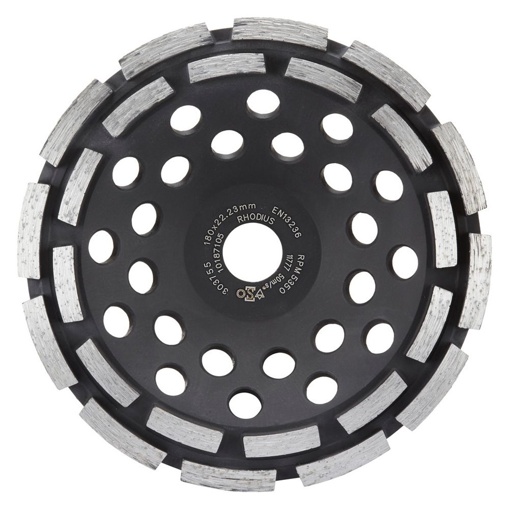 RHODIUS Diamantschleiftopf DS10 PROline für Beton Ø 100 bis 180 mm 22,23 mm oder M14, Bild 9