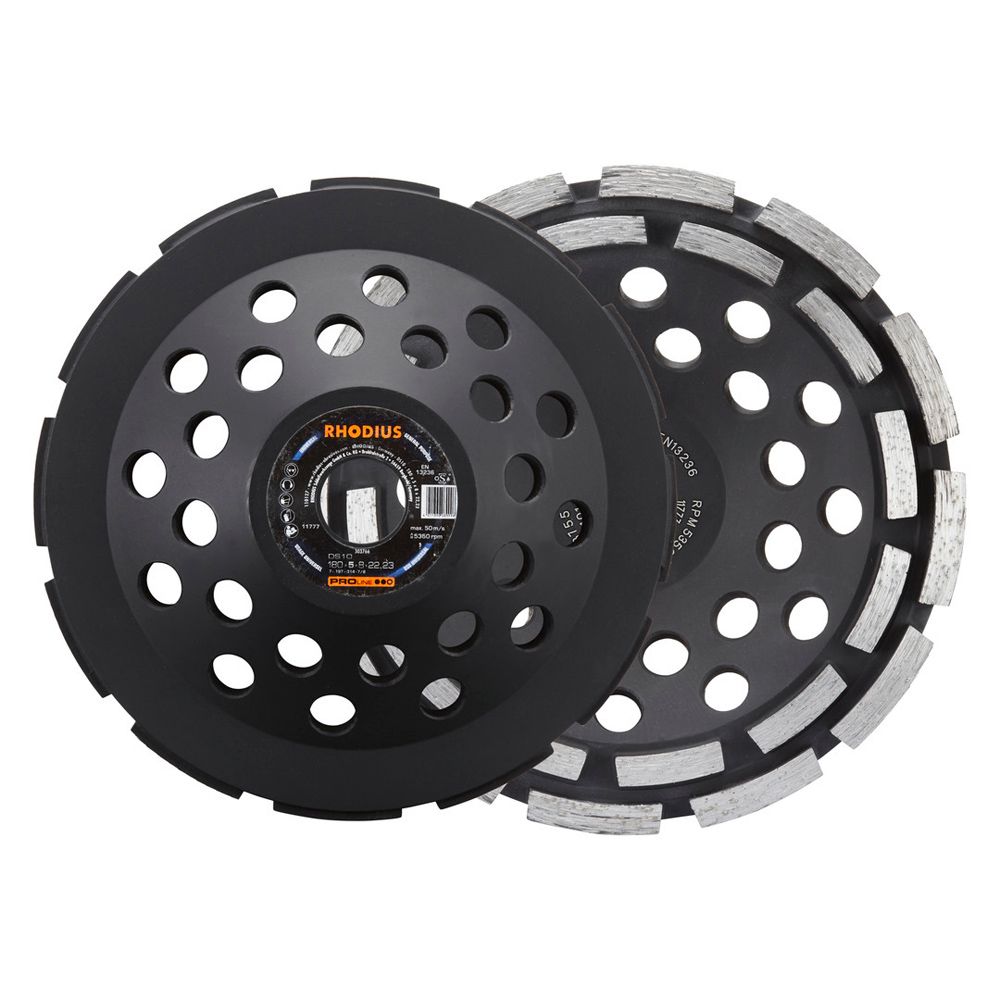 RHODIUS Diamantschleiftopf DS10 PROline für Beton Ø 100 bis 180 mm 22,23 mm oder M14, Bild 7