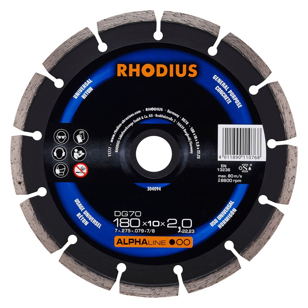 RHODIUS Diamanttrennscheibe DG70, Bild 9