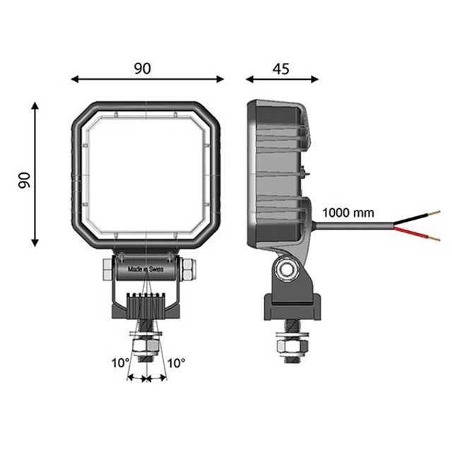 VIGNAL Arbeitsscheinwerfer LED 12-36 V IP69 1000 Lumen, Bild 5