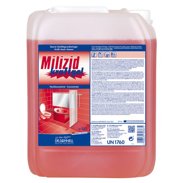 MILIZID KRAFTGEL saurer Bauschluss- und Sanitärgrundreiniger, Bild 2