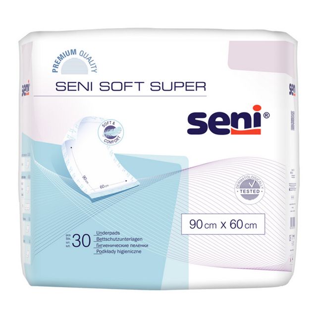 Seni Soft Super Krankenunterlagen 90 × 60 cm Zellstoff-Flocken, Bild 2