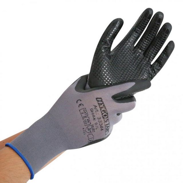 HYGOSTAR ERGO FLEX Arbeitshandschuhe aus Strick PU beschichtet mit Noppen, Bild 4