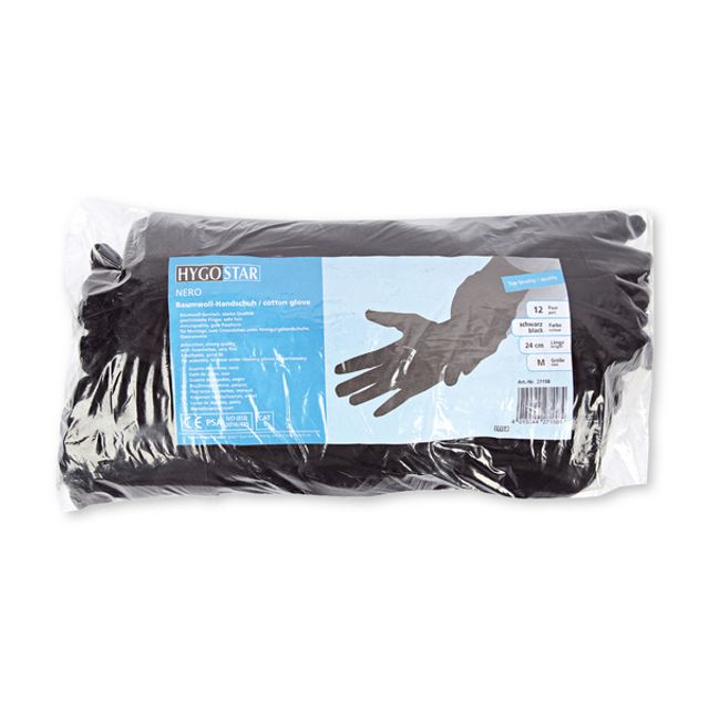 HYGOSTAR Baumwollhandschuhe Nero