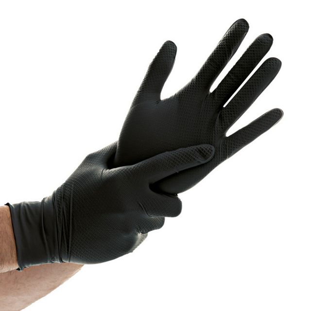 HYGOSTAR Einweghandschuhe POWER GRIP Nitril puderfrei Gr. XL und XXL 50 Stück, Bild 2