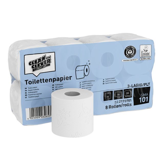 CLEAN and CLEVER Toilettenpapier Kleinrollen SMA 101
