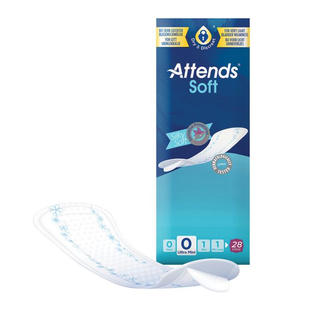 ATTENDS Soft Hygiene-Einlagen 0 Ultra Mini bei minimaler bis leichter Blasenschwäche, Bild 2
