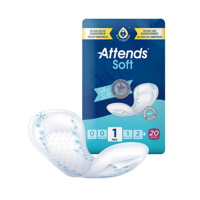 ATTENDS Soft Hygiene-Einlagen 1 Mini bei leichter Inkontinenz, Bild 2
