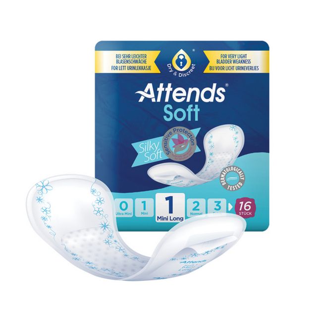 ATTENDS Soft Hygiene-Einlagen 1 Mini Long bei leichter Inkontinenz, Bild 2