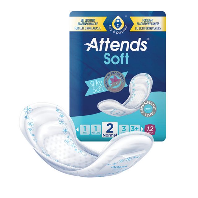 ATTENDS Soft Hygiene-Einlagen 2 Normal bei leichter bis starker Blasenschwäche, Bild 2
