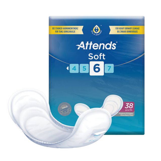 ATTENDS Soft Hygiene-Einlagen 6 bei leichter bis starker Blasenschwäche, Bild 2
