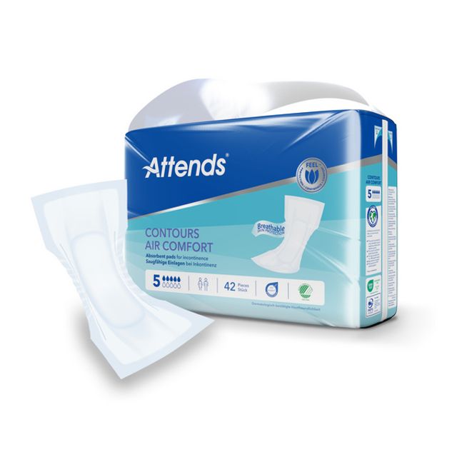 ATTENDS Contours Air Comfort Hygiene-Einlagen Saugleistung: 5 mittlere Inkontinenz orange, Bild 2